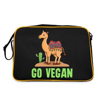 Conception d’animaux de chameau pour les fiers végétaliens - Sac Retro - noir/or - Dos