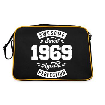 Vintage 1969 birthday - retro 1969 - Retro Bag - black/gold - Back