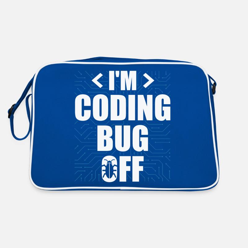 Ich bin Coding Bug Off It Specialists Software Retro Tasche