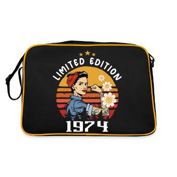 Rétro Année de naissance 1974 Vintage Anniversaire 1974 - Sac Retro - noir/or - Dos