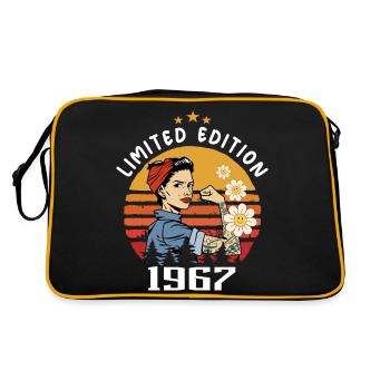 Retro Birth Year 1967 Vintage Birthday 1967 - Retro Bag - black/gold - Back