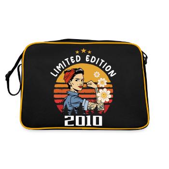 Retro Birth Year 2010 Vintage Birthday 2010 - Retro Bag - black/gold - Back