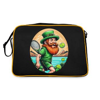 St. Patrick's Day Shamrock Tennis - Retro Bag - black/gold - Back