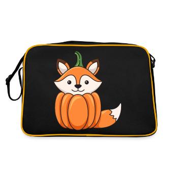 Conception de citrouille renard pour les amateurs de renard - Sac Retro - noir/or - Dos