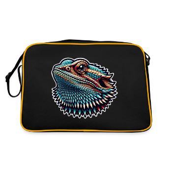 Bartagame Bartagamen Dragon barbu - Sac Retro - noir/or - Dos