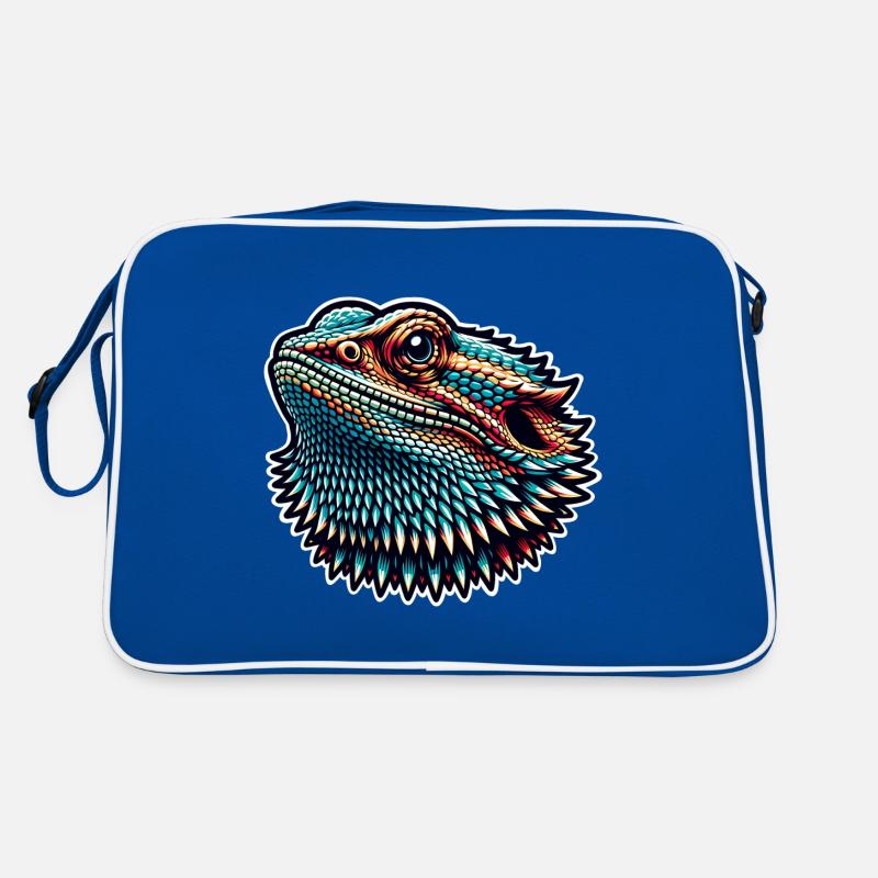 Bartagame Bartagamen Bearded Dragon Retro Tasche