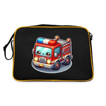 Pompiers avec visage d’enfants - Sac Retro - noir/or - Dos