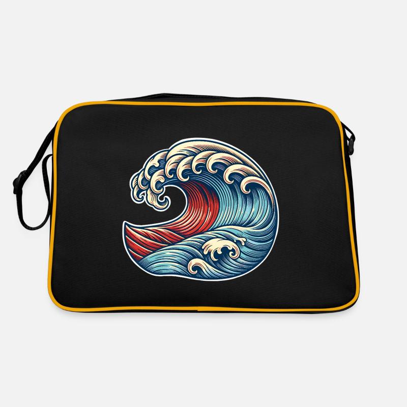 Wave - Retro Bag - black/gold