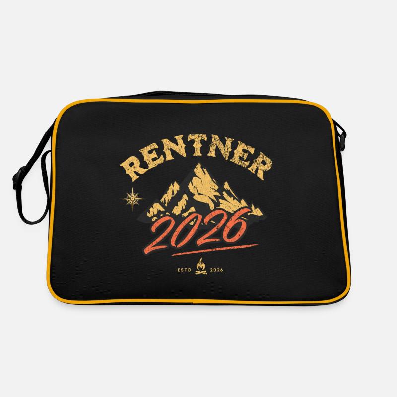 Rentner 2026 - Retro Tasche - Schwarz/Gold