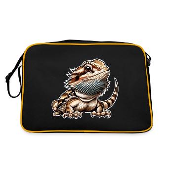 Dragons barbus - Sac Retro - noir/or - Dos