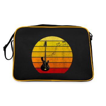 Retro Bass Guitar Bass Player Guitar - Retro Bag - black/gold - Back