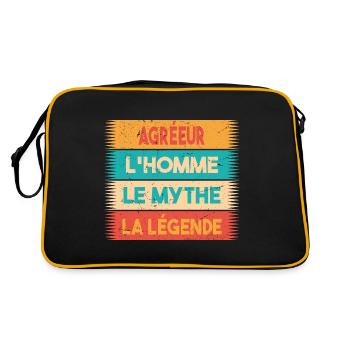 Agréeur, L'homme, Le mythe, cadeau agréeur. - Sac Retro - noir/or - Dos