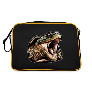 Snapping Turtle Turtles Snapping Turtles - Retro Bag - black/gold - Back