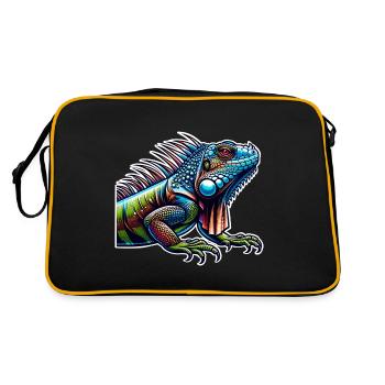 Iguane - Sac Retro - noir/or - Dos
