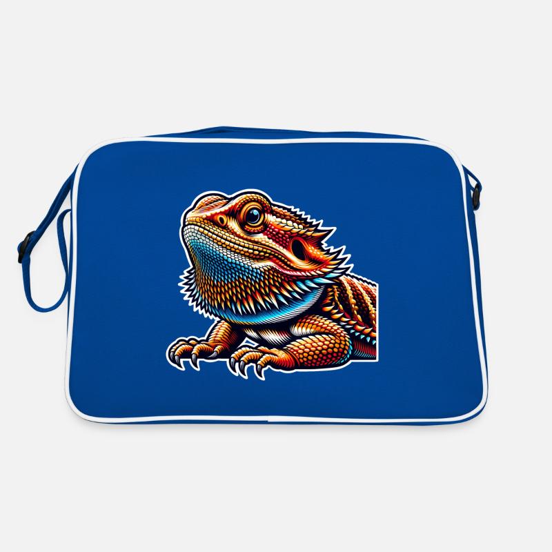 Bartagame Bartagamen Bearded Dragon Retro Tasche