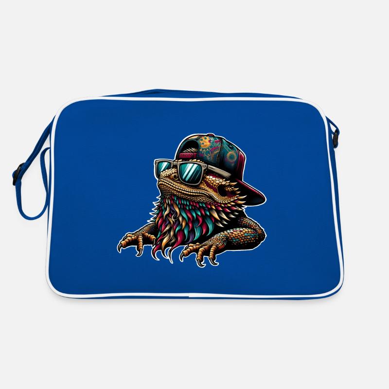 Bartagame Bartagamen Bearded Dragon Retro Tasche