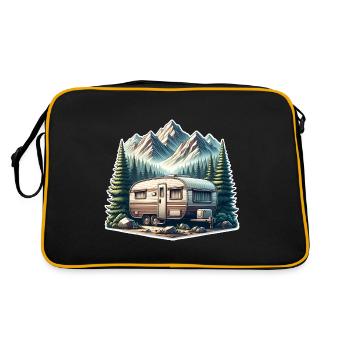 Caravane de camping - Sac Retro - noir/or - Dos