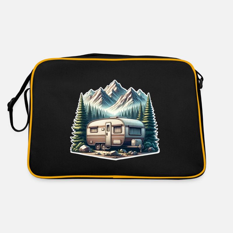 Camping Wohnwagen Retro Tasche
