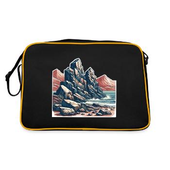 Rocher des montagnes - Sac Retro - noir/or - Dos