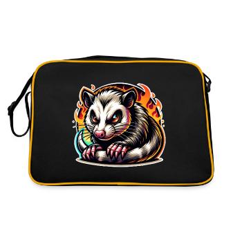 Opossum - Retro Bag - black/gold - Back