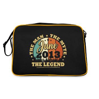 Juin 2013, 10 Ans Anniversaire garçons et filles - Sac Retro - noir/or - Dos