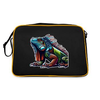 Iguane - Sac Retro - noir/or - Dos