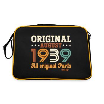 85e anniversaire Original août 1939 Né en 1939 - Sac Retro - noir/or - Dos