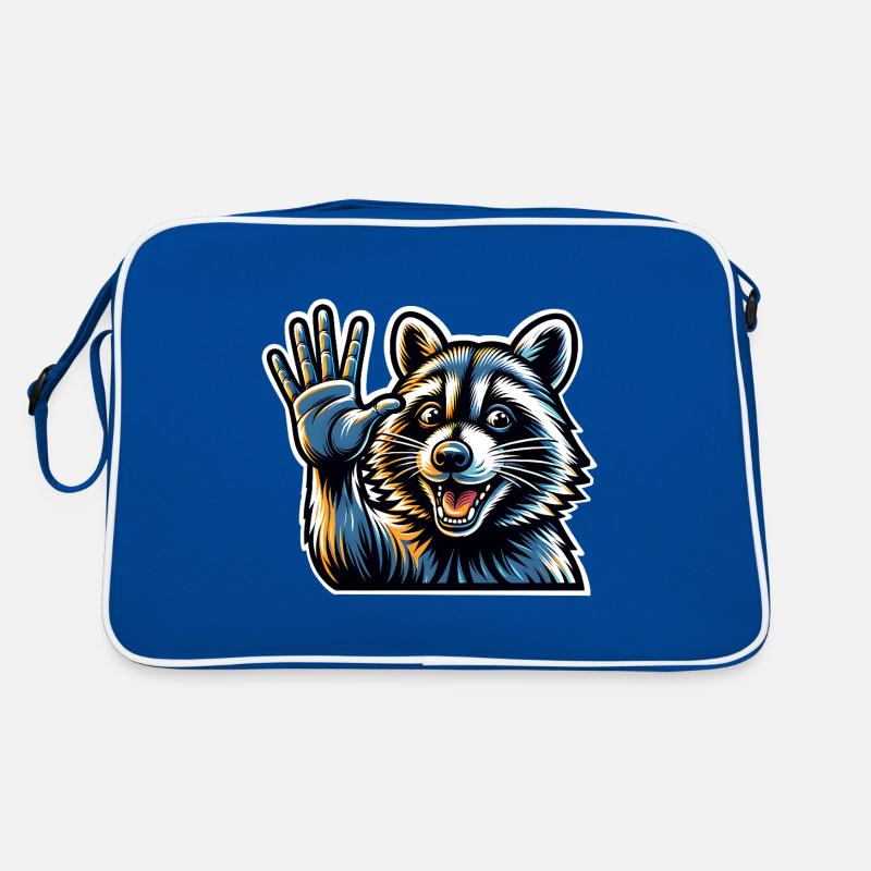 Waschbär Retro Tasche