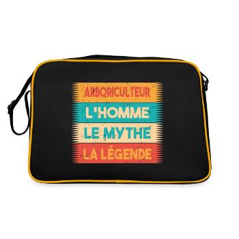Arboriculteur, L'homme, Le mythe, arboriculteur. - Sac Retro - noir/or - Dos