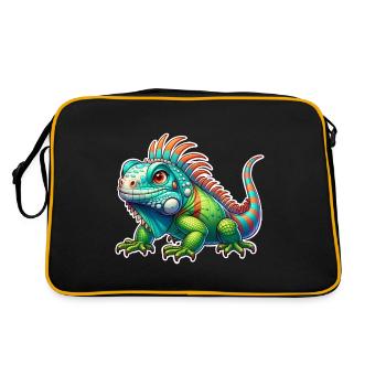 Iguane - Sac Retro - noir/or - Dos
