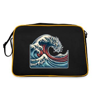 Wave - Retro Bag - black/gold - Back