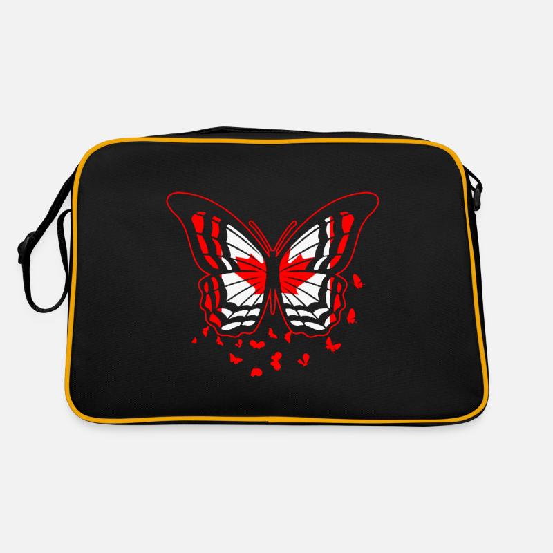 Kanada Flagge - Retro Tasche - Schwarz/Gold