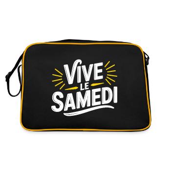 Vive le samedi - Sac Retro - noir/or - Dos