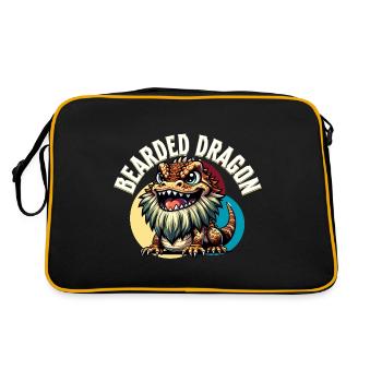 Bartagame Bartagamen Dragon barbu - Sac Retro - noir/or - Dos