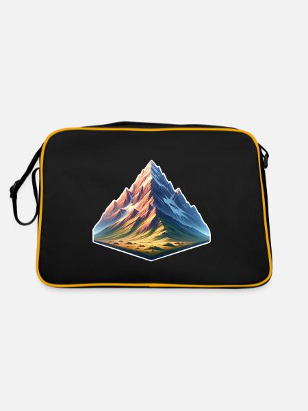 Berg - Retro Tasche - Schwarz/Gold - Hinten