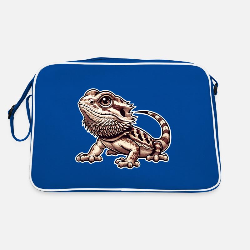Bartagame Bartagamen Bearded Dragon Retro Tasche