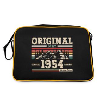 Original May 1954 Vintage 1954 Birthday 1954 - Retro Bag - black/gold - Back