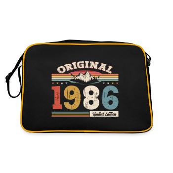 38ème Anniversaire Année 1986 Cru 1986 Original - Sac Retro - noir/or - Dos