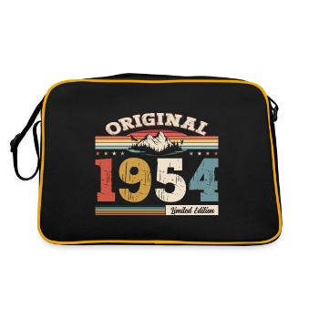 70th Birthday Year 1954 Vintage 1954 Original - Retro Bag - black/gold - Back