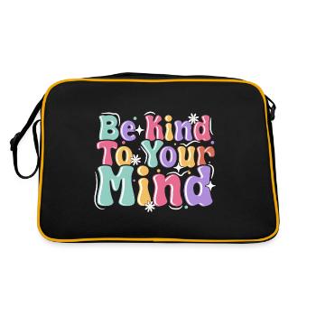 Be Kind To Your Mind - Retro Bag - black/gold - Back