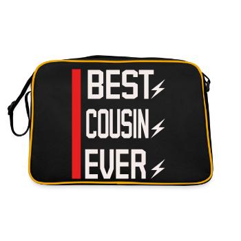 Citation du meilleur cousin de tous les temps - Sac Retro - noir/or - Dos