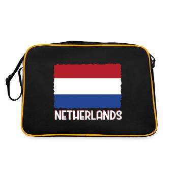 Pays-Bas Flag Hollande - Sac Retro - noir/or - Dos