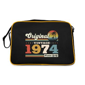 Original 1974 Vintage 1974 Birthday 1974 - Retro Bag - black/gold - Back