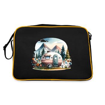 Caravane de camping - Sac Retro - noir/or - Dos