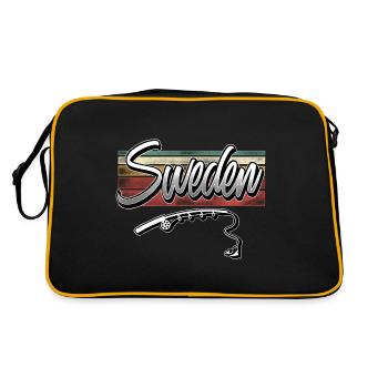 Suède pêche canne à pêche pêche à la ligne - Sac Retro - noir/or - Dos