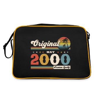 25ème anniversaire cadeau mari Original mai 2000 - Sac Retro - noir/or - Dos