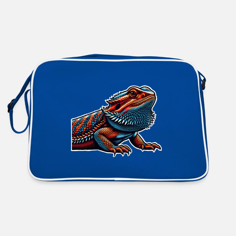 Bartagame Bartagamen Bearded Dragon Retro Tasche