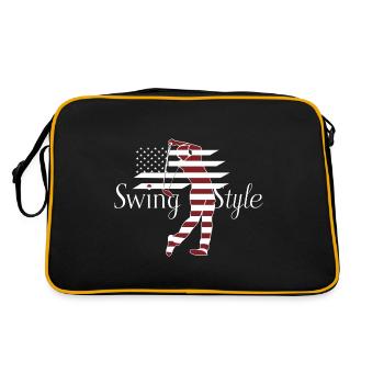 Swing Style Golf Golfing USA - Retro Bag - black/gold - Back