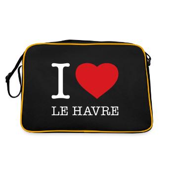 J’ADORE LE HAVRE - Sac Retro - noir/or - Dos