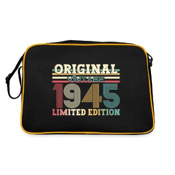 Original May 1945 Vintage 1945 Birthday 1945 - Retro Bag - black/gold - Back
